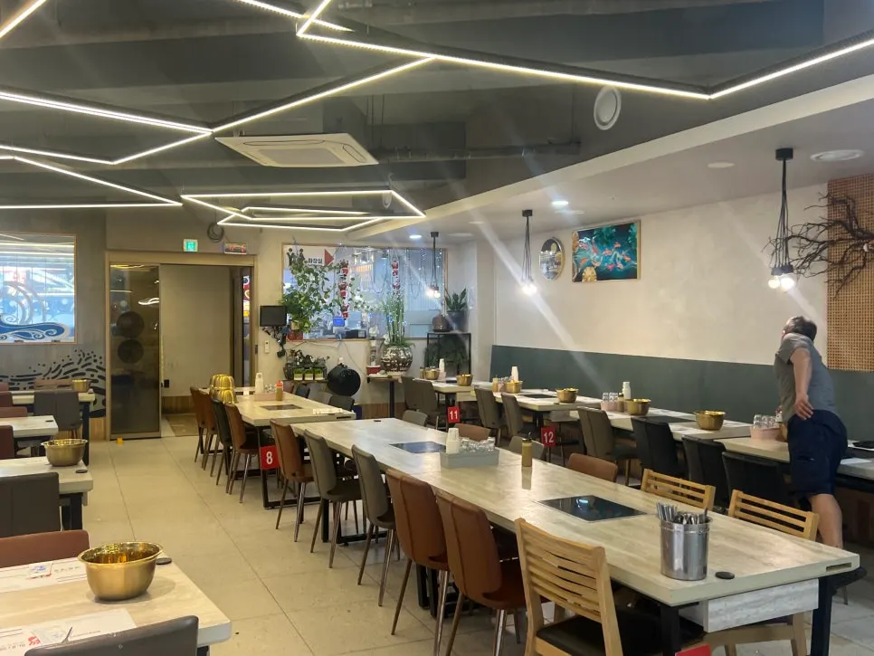 Spacious seating at Gijang Myeongpum Daegae