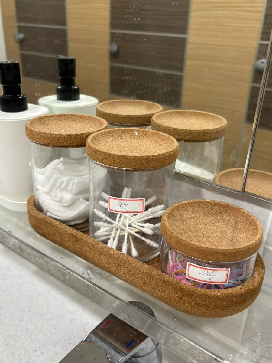 Individually wrapped utensils and dessert corner