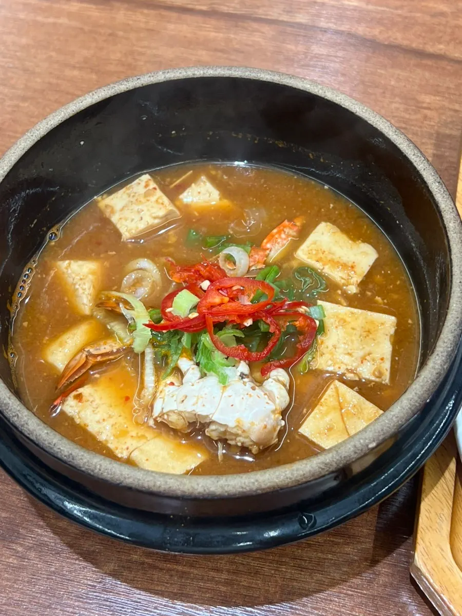 Special doenjang jjigae loaded with seafood