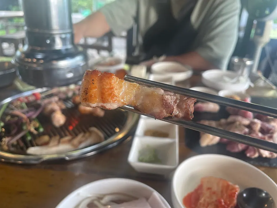 노릇하게 더 구워낸 삼겹살