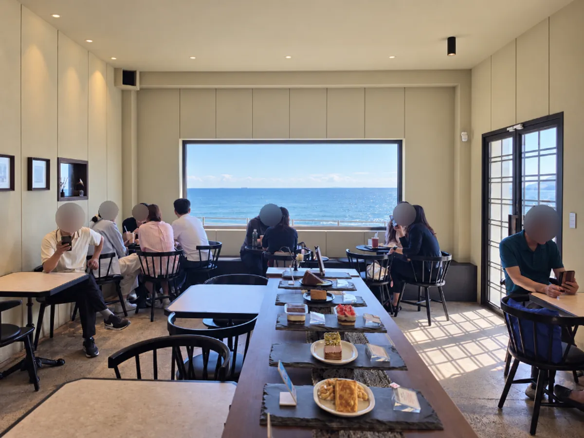 기장 카페 덕미 기장점 오레오 치즈케이크와 음료