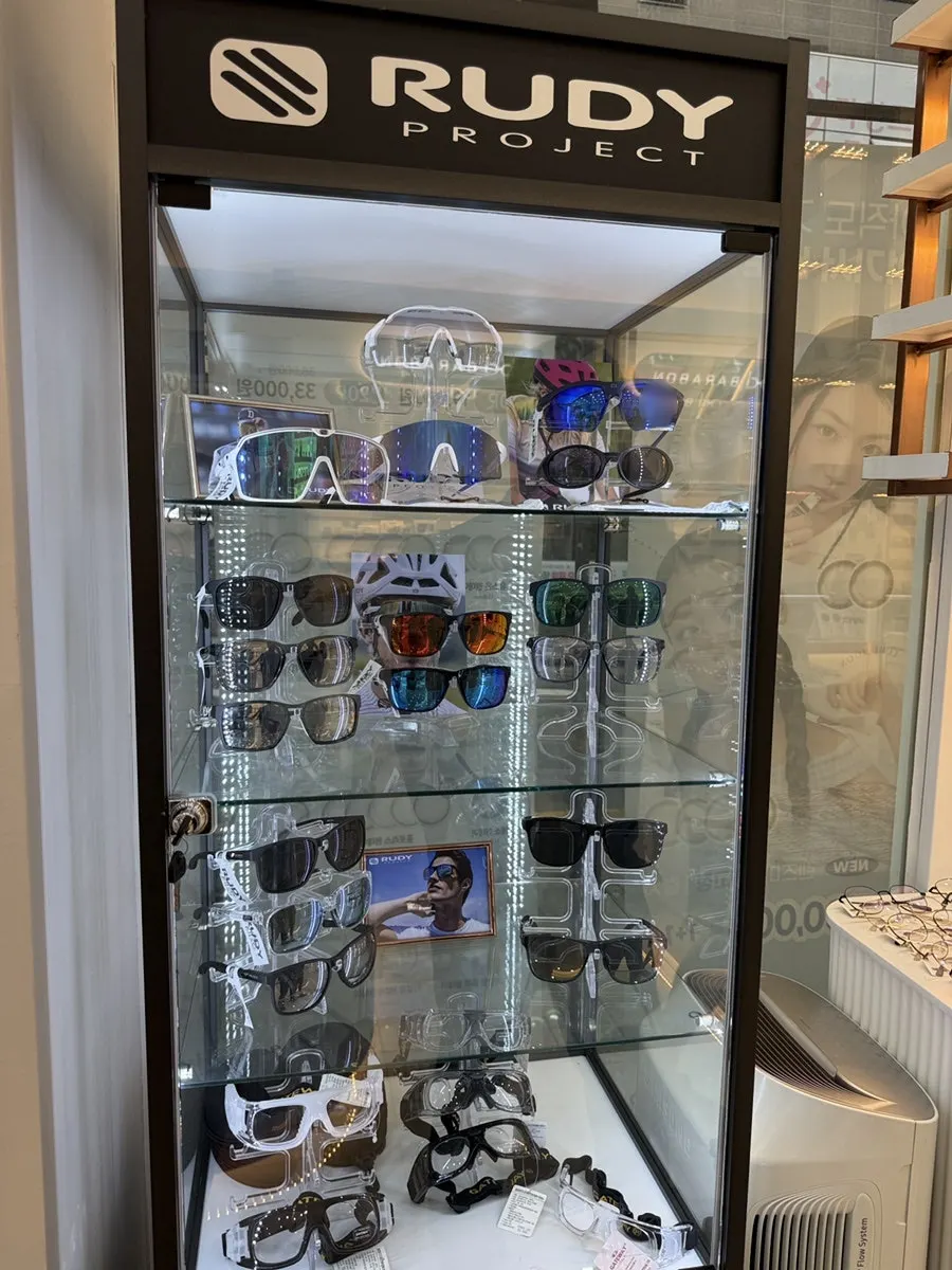 Sunglasses browsed in the store