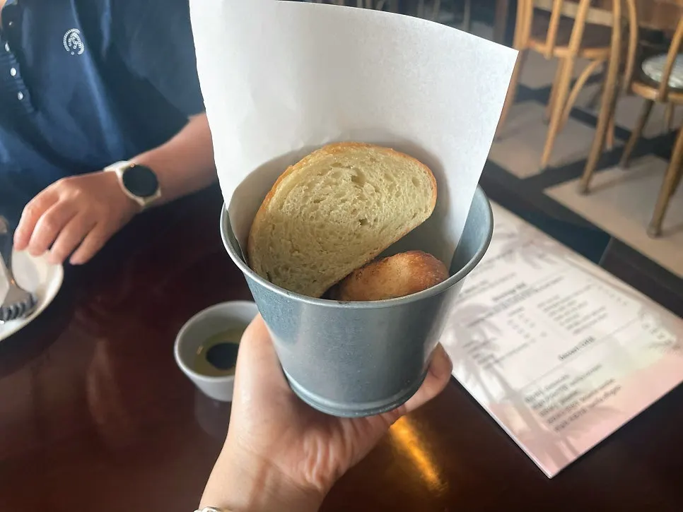 Riverside's savory pre-meal bread