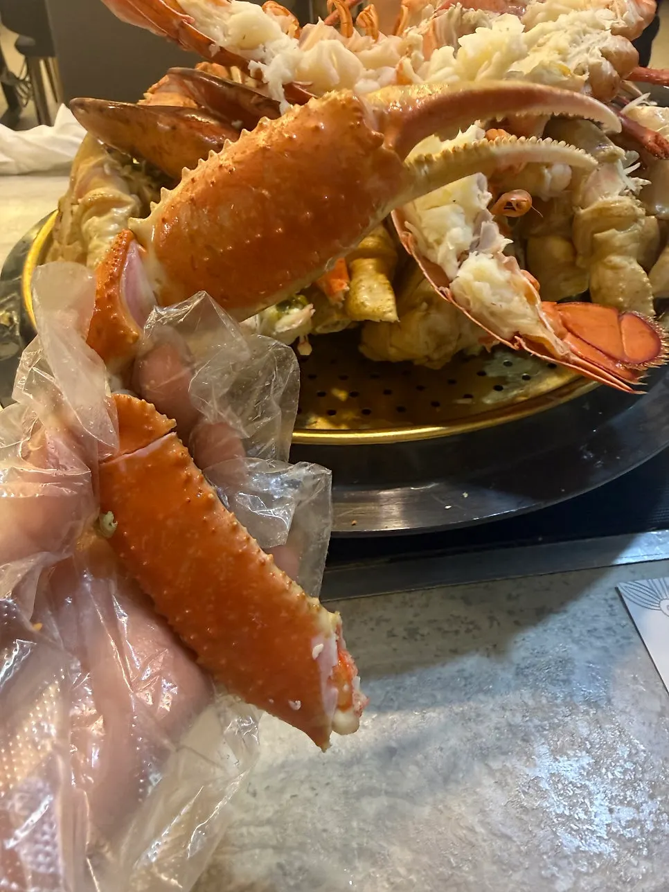 Pre-cleaned snow crab legs