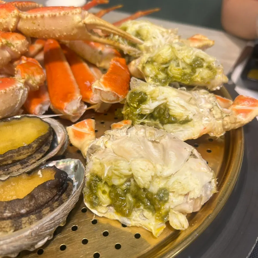 대게 내장볶음밥과 된장찌개 세트