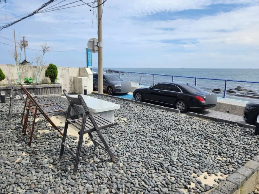 View of Deokmi Gijang Branch situated on the Donam Coastal Road beach