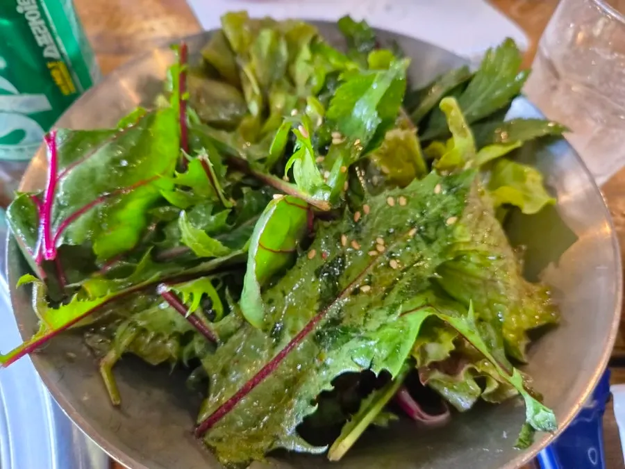 Seasonal vegetable salad side dish