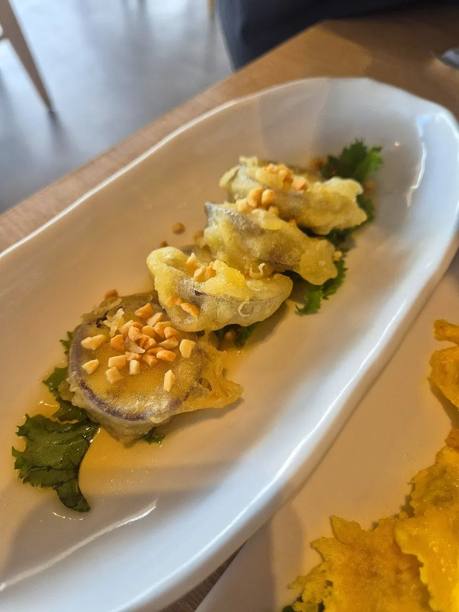 Basic side dishes starting to be set on the table