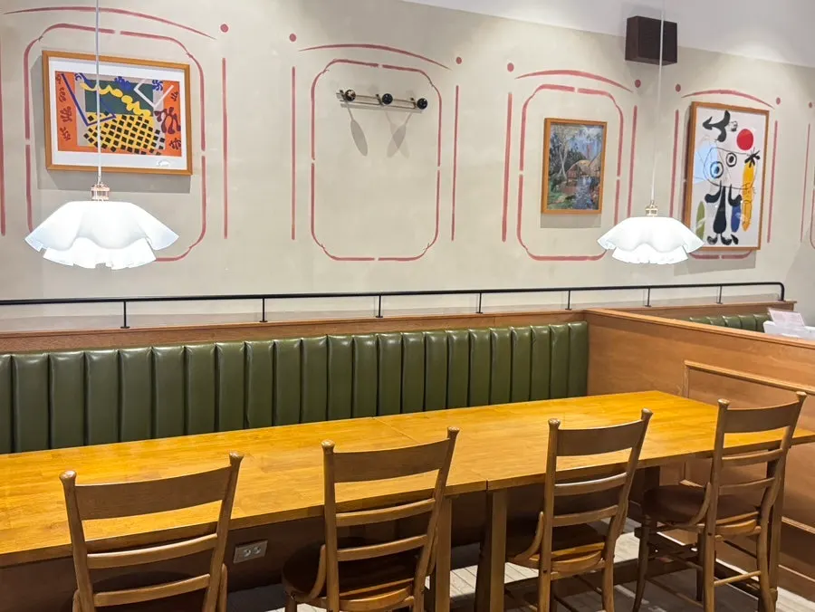 Restaurant view around the kids' zone seating