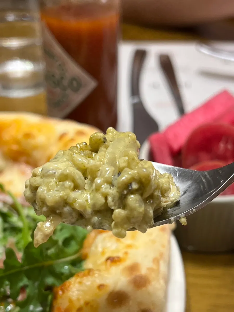 Cream risotto topped with chewy abalone pieces