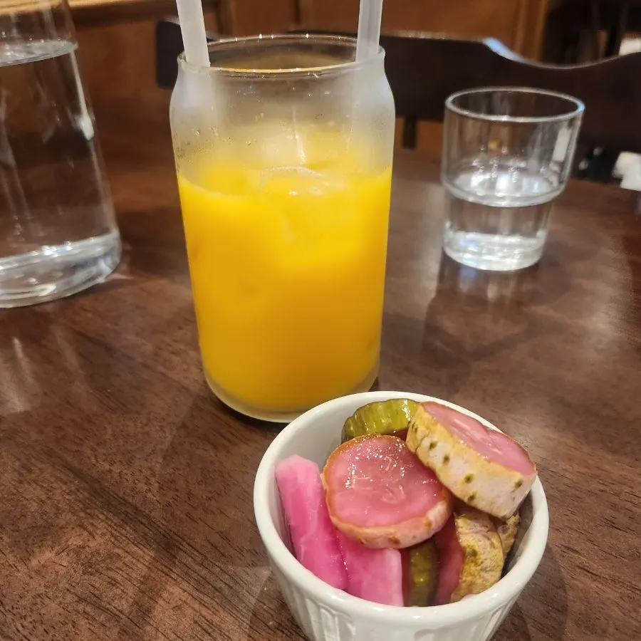 Orange juice chosen as the drink