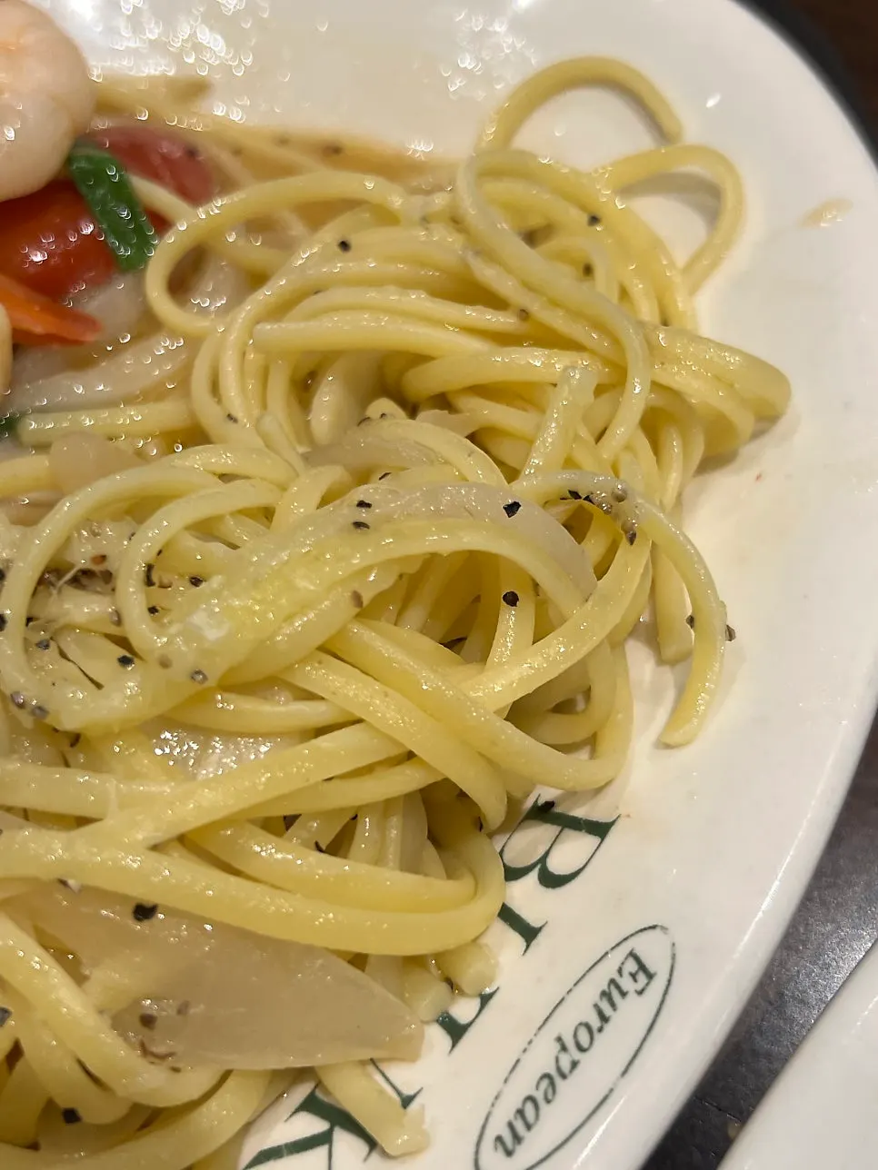 Shrimp anchovy oil pasta