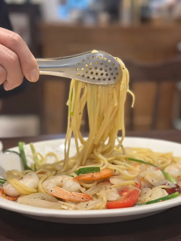 A spoonful of the abalone cream risotto