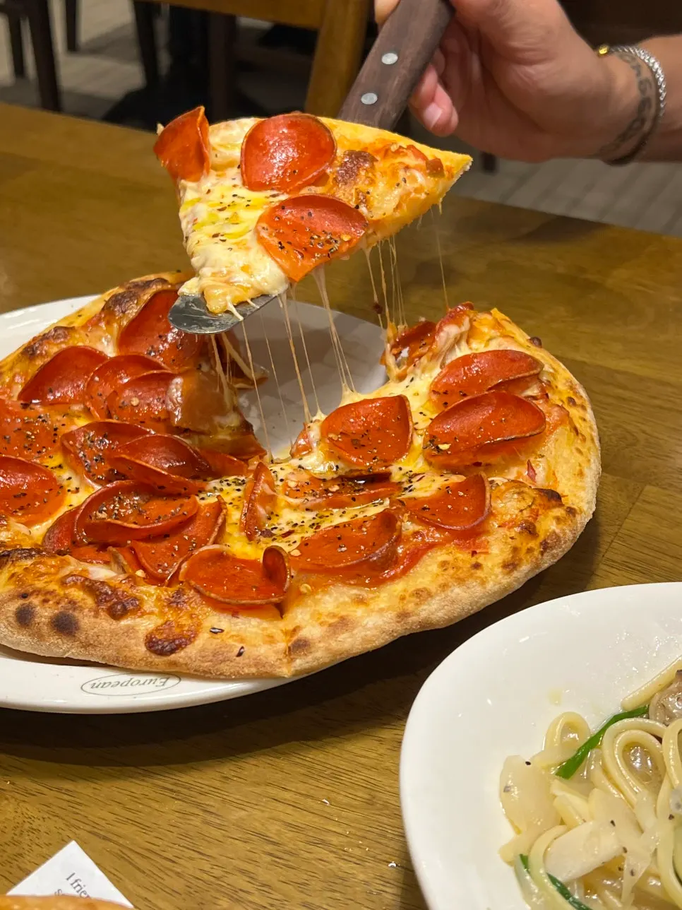 Pepperoni pizza loaded with pepperoni