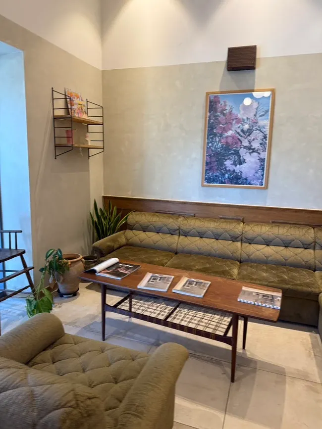 Warm and cozy waiting area at Bueokgan Restaurant