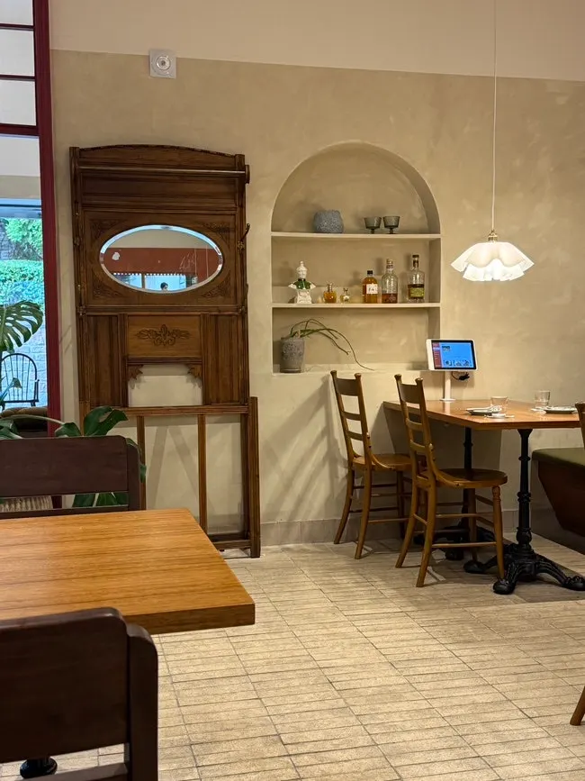 Seating and interior decor at Bueokgan Restaurant