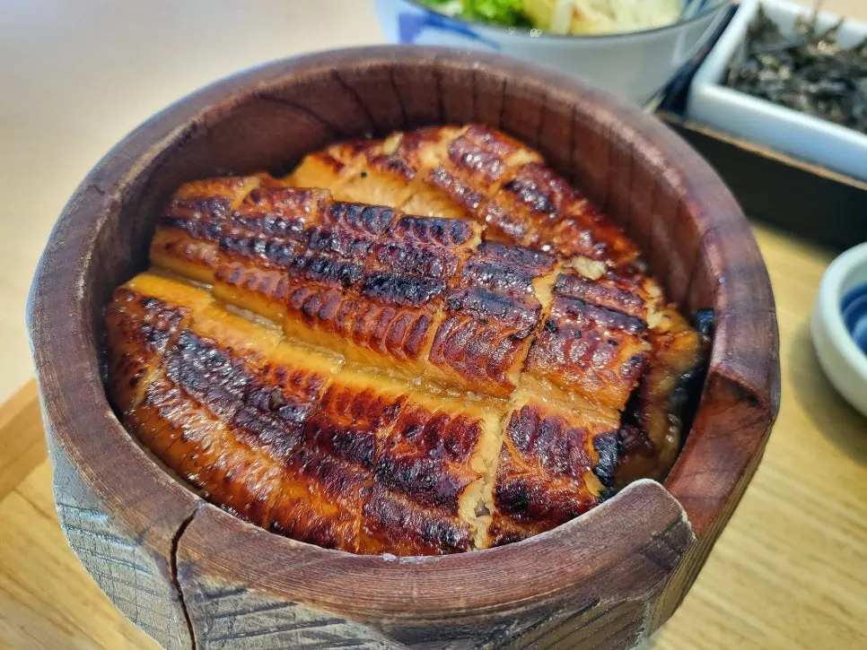 Hitsumabushi rice bowl topped with freshwater eel