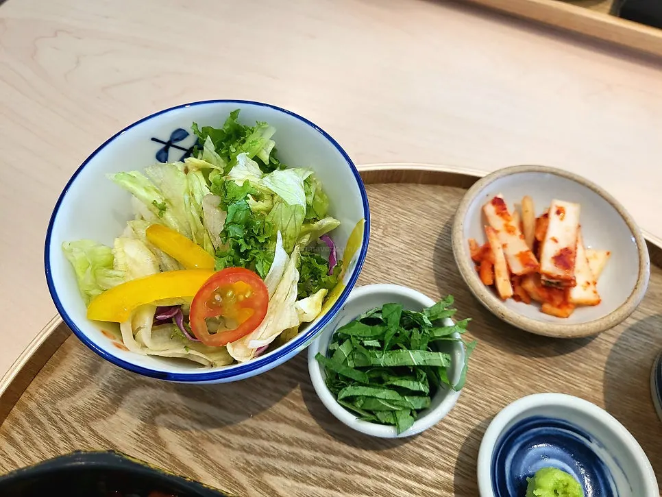Cold soba and steamed egg served with butadon