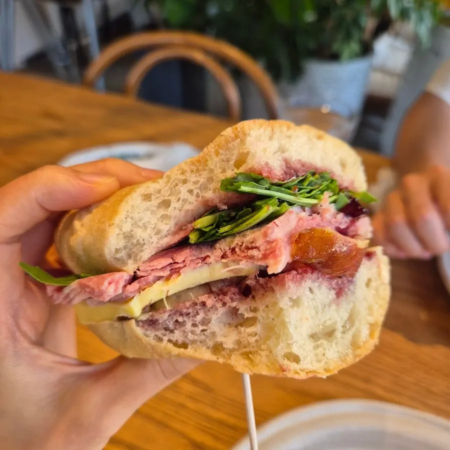 Salted butter and fig sandwich