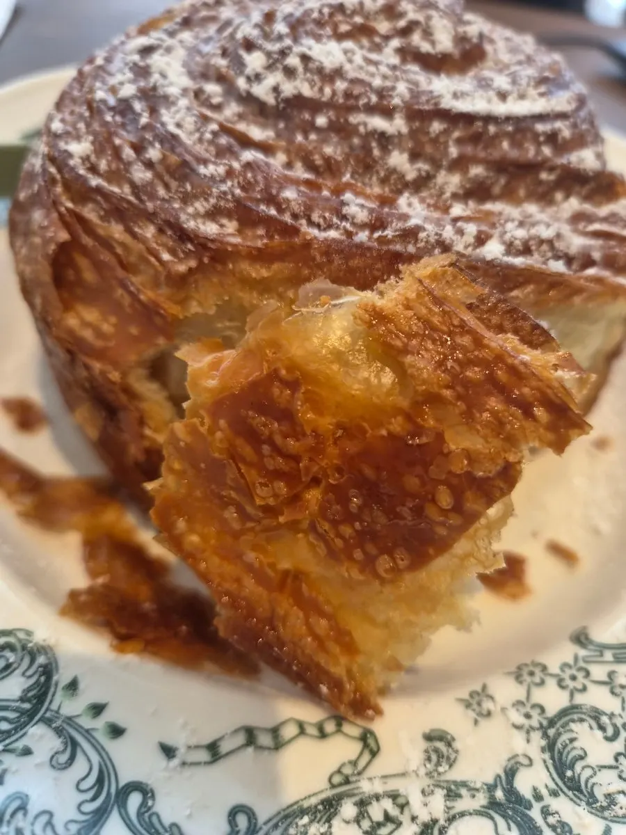 Mont blanc pastry with visible layers