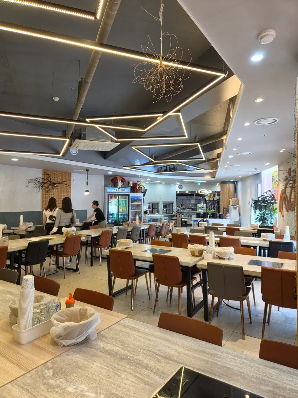 Spacious dining hall at Gijang Myeongpum Daegae