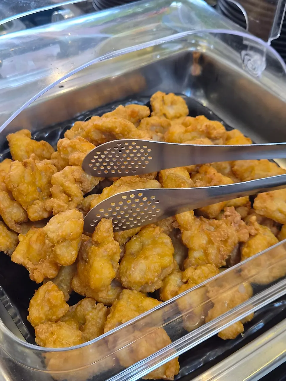 A plate filled from the self-serve bar