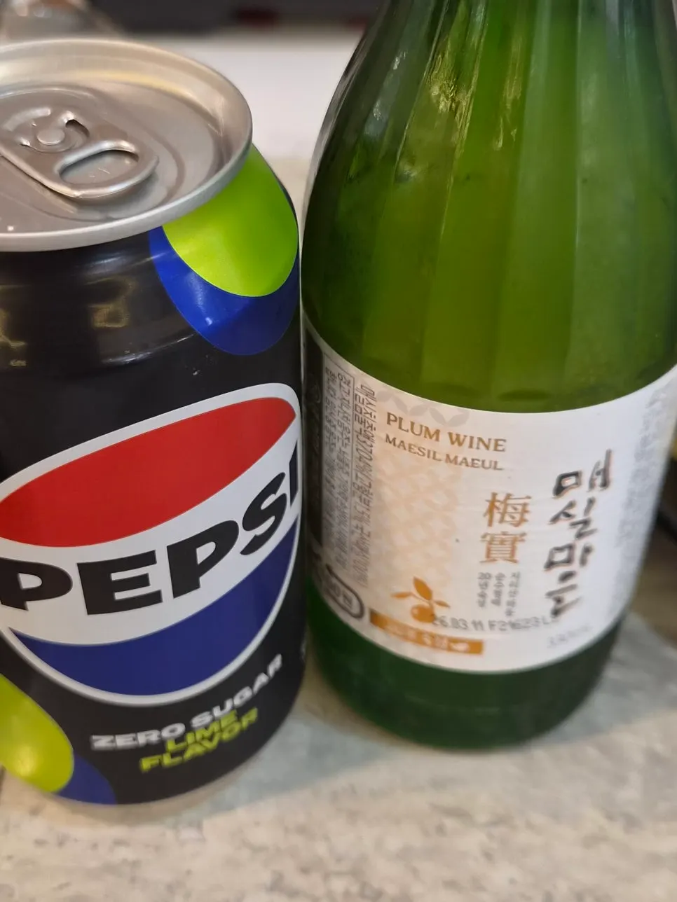 A glass of plum wine enjoyed with the meal