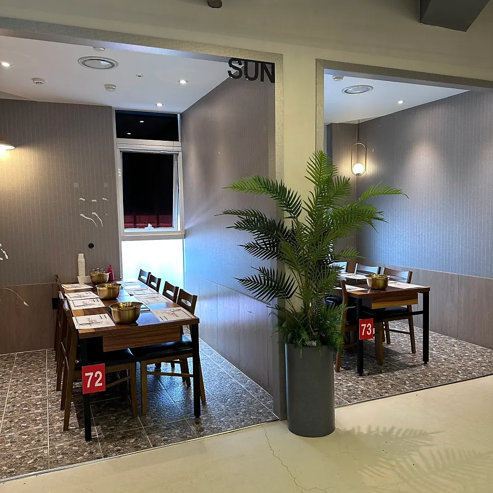 Interior of a private room at Gijang Myeongpum Daegae