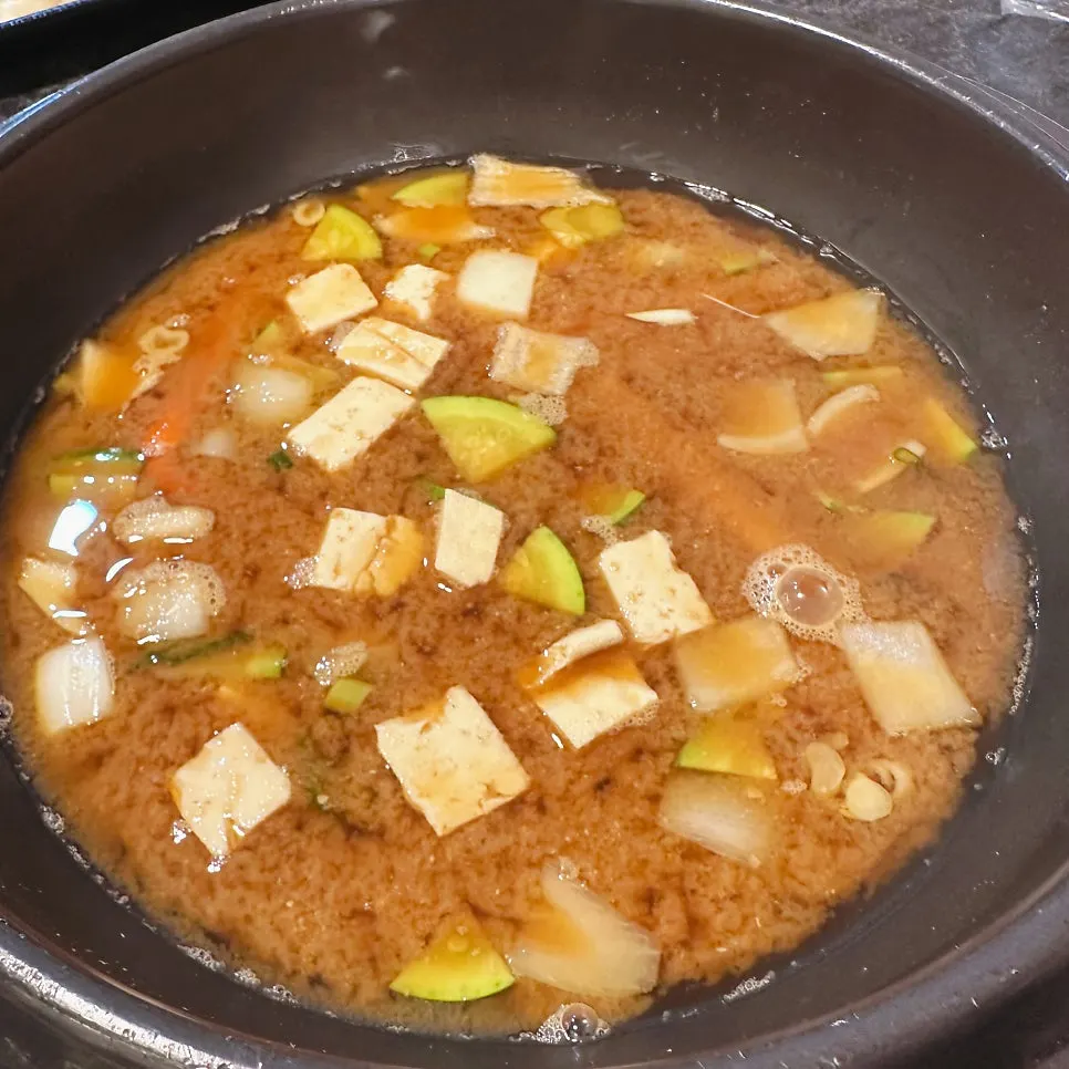 Fried rice served with doenjang jjigae