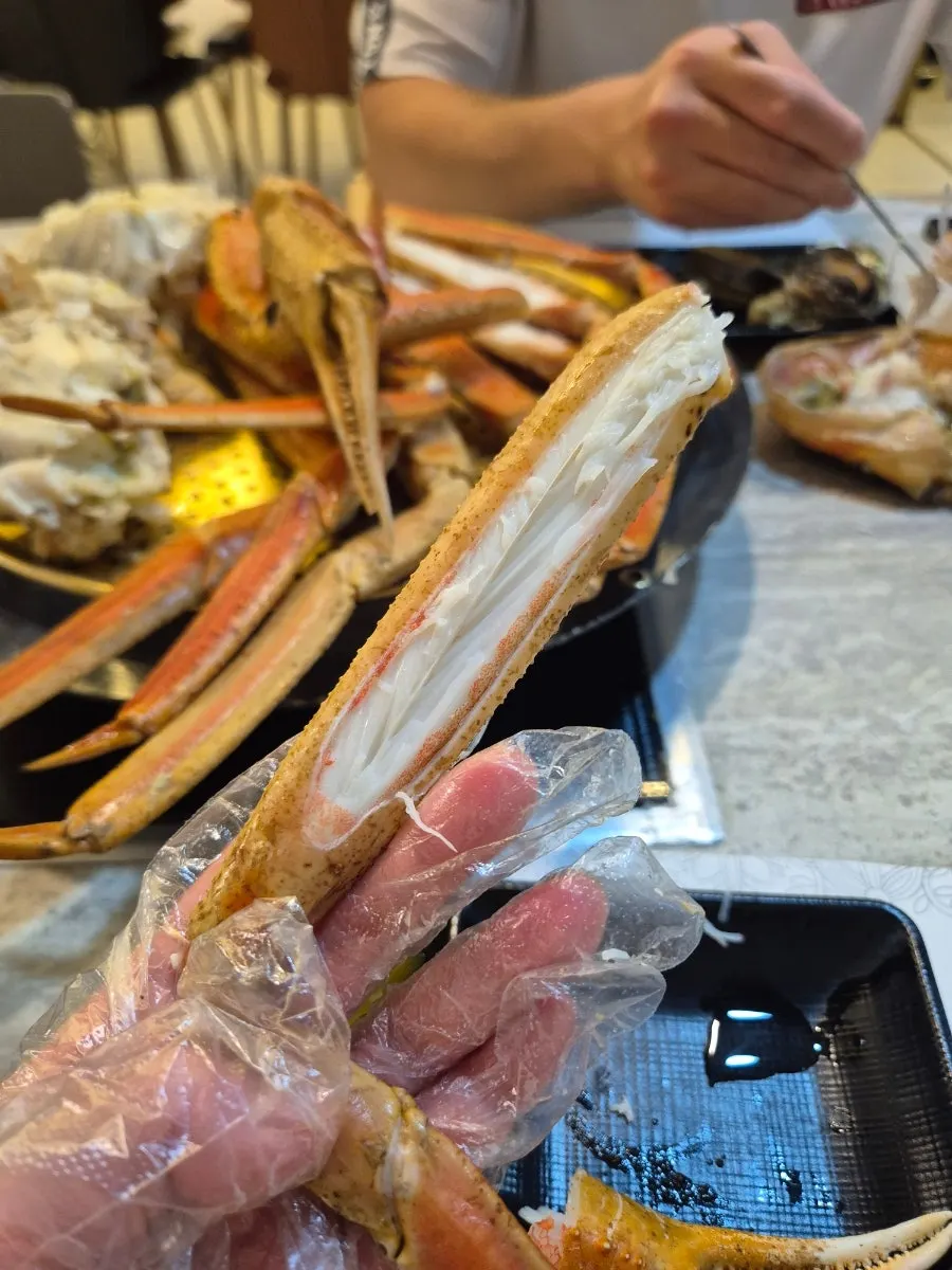 A snow crab claw packed with meat