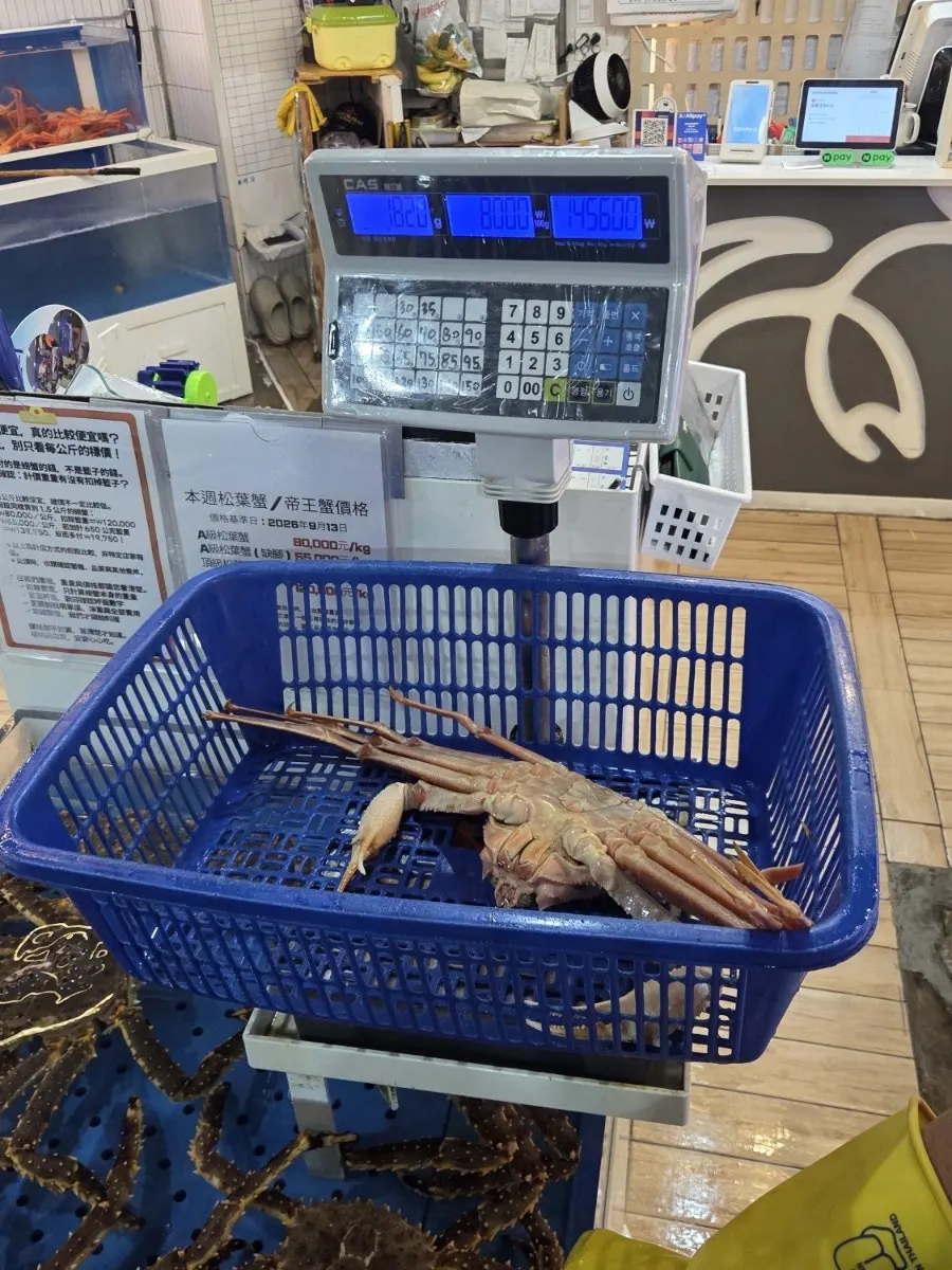 Scale weight compared with the basket included