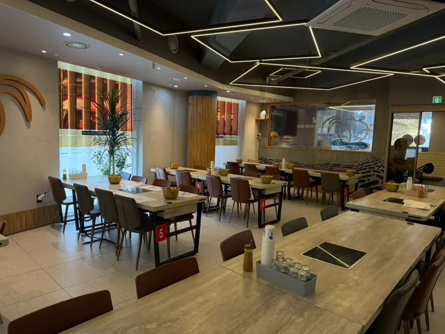 Full view of the dining hall suitable for group gatherings