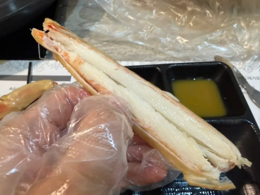 Snow crab leg meat, packed full
