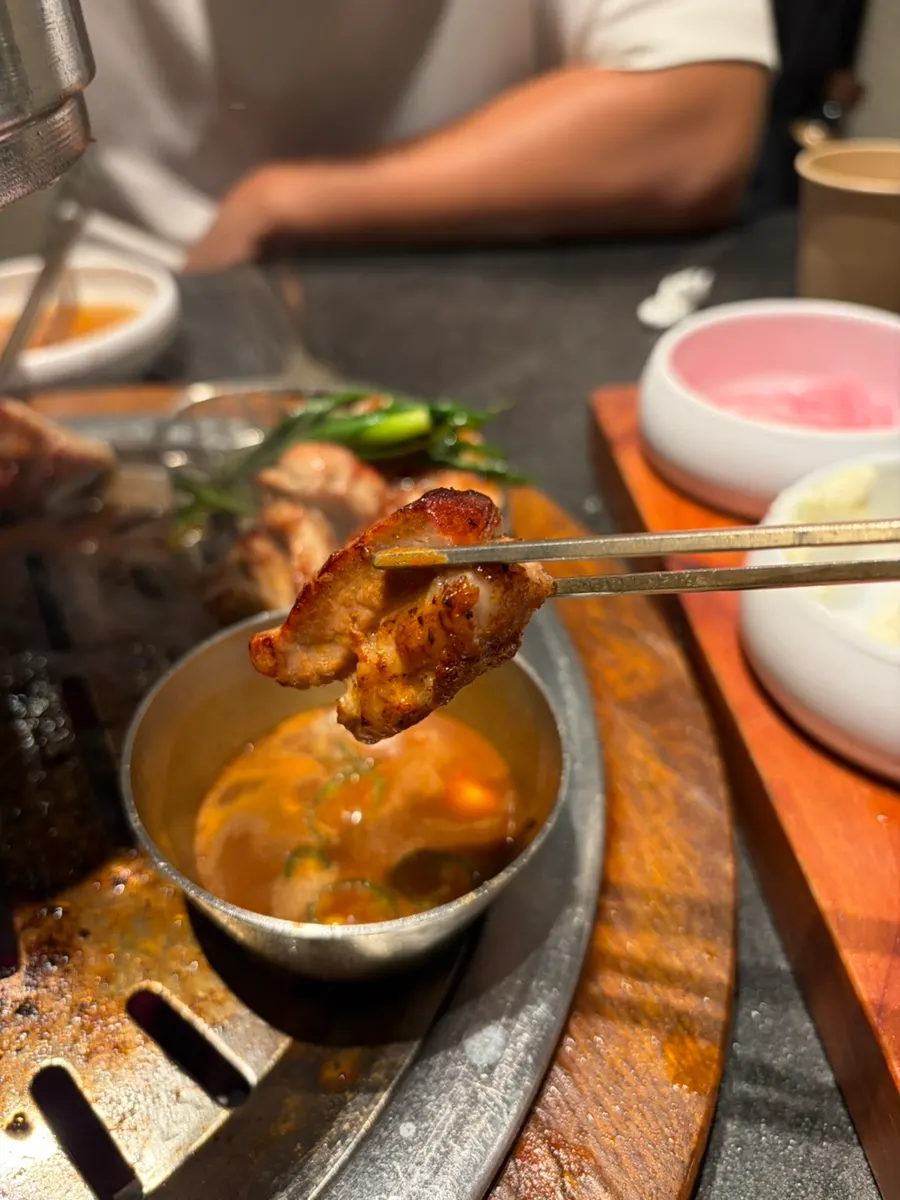 A piece of meat prepared following the 'delicious way' guide