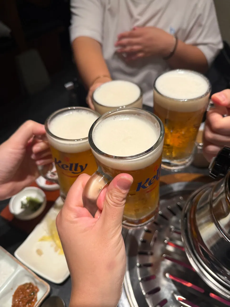 300cc draft beer ordered before the meat arrived