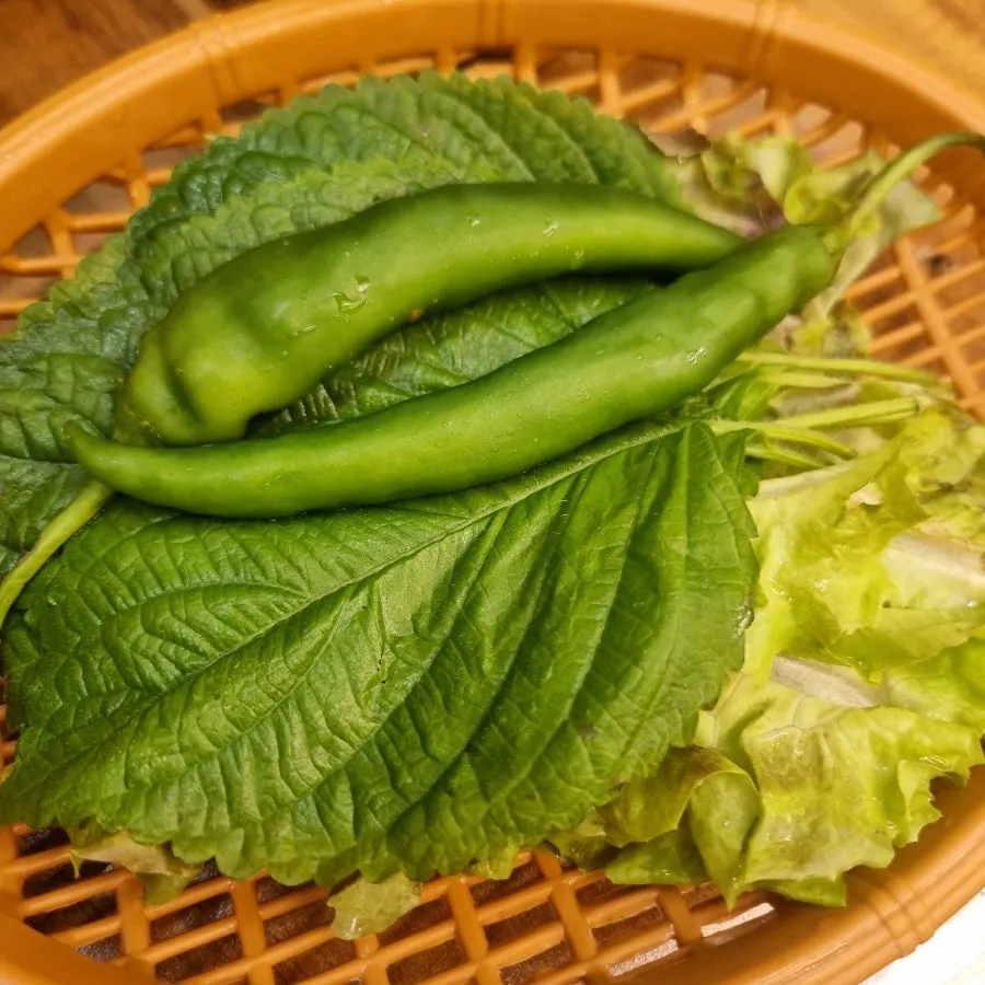 Close-up detail of Gildon's basic side dish spread