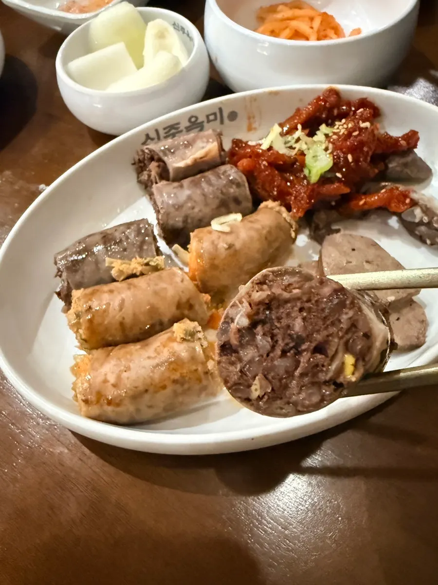 잡내 없는 수제 순대 접시