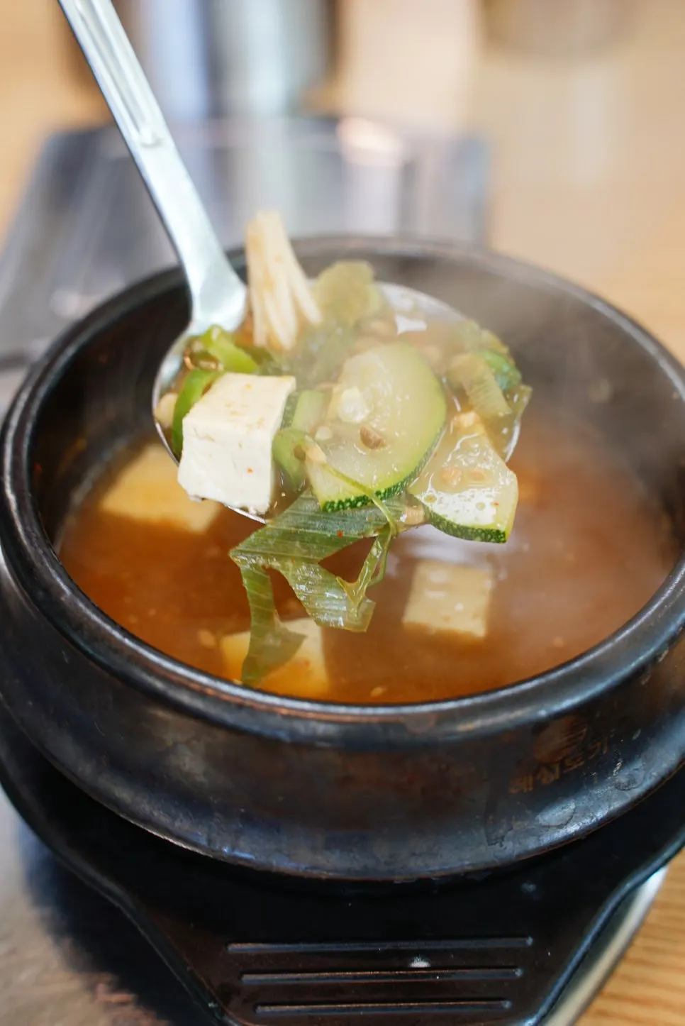 Soybean paste soup made with house-made doenjang