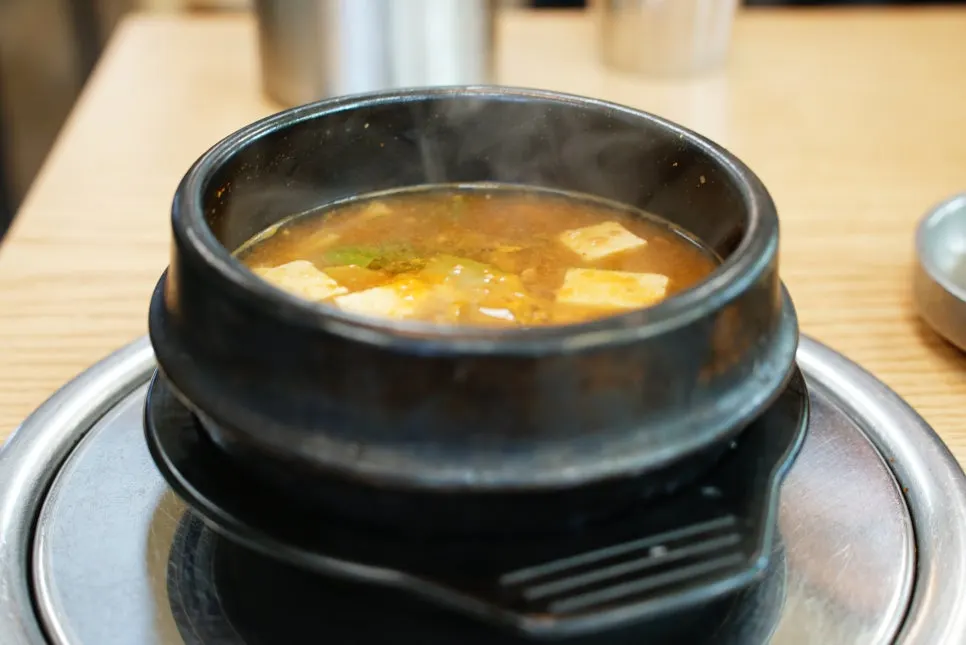 A bowl of clean-tasting house doenjang stew