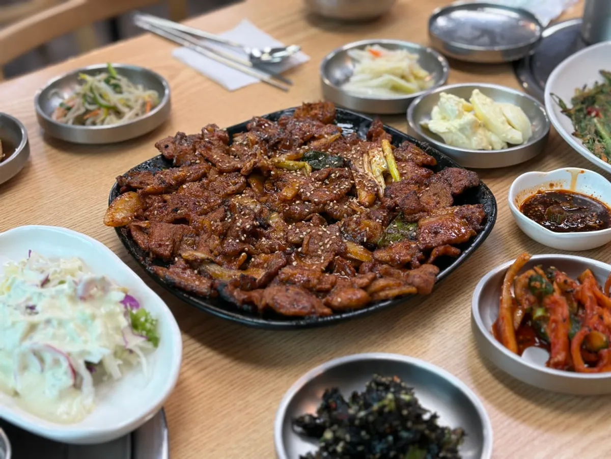 소나무식당 김천본점 양념 석쇠불고기 상차림