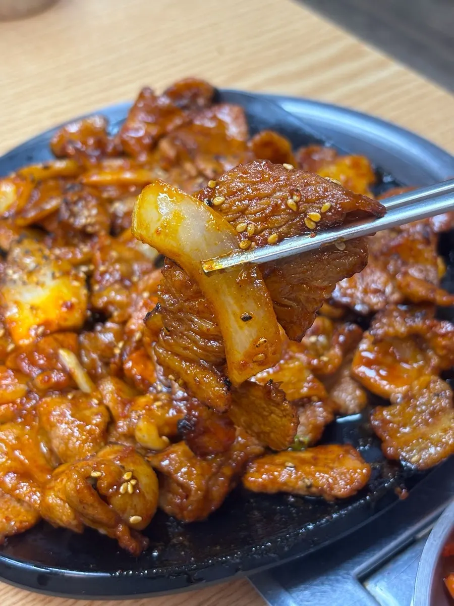 불향 가득한 석쇠불고기 클로즈업