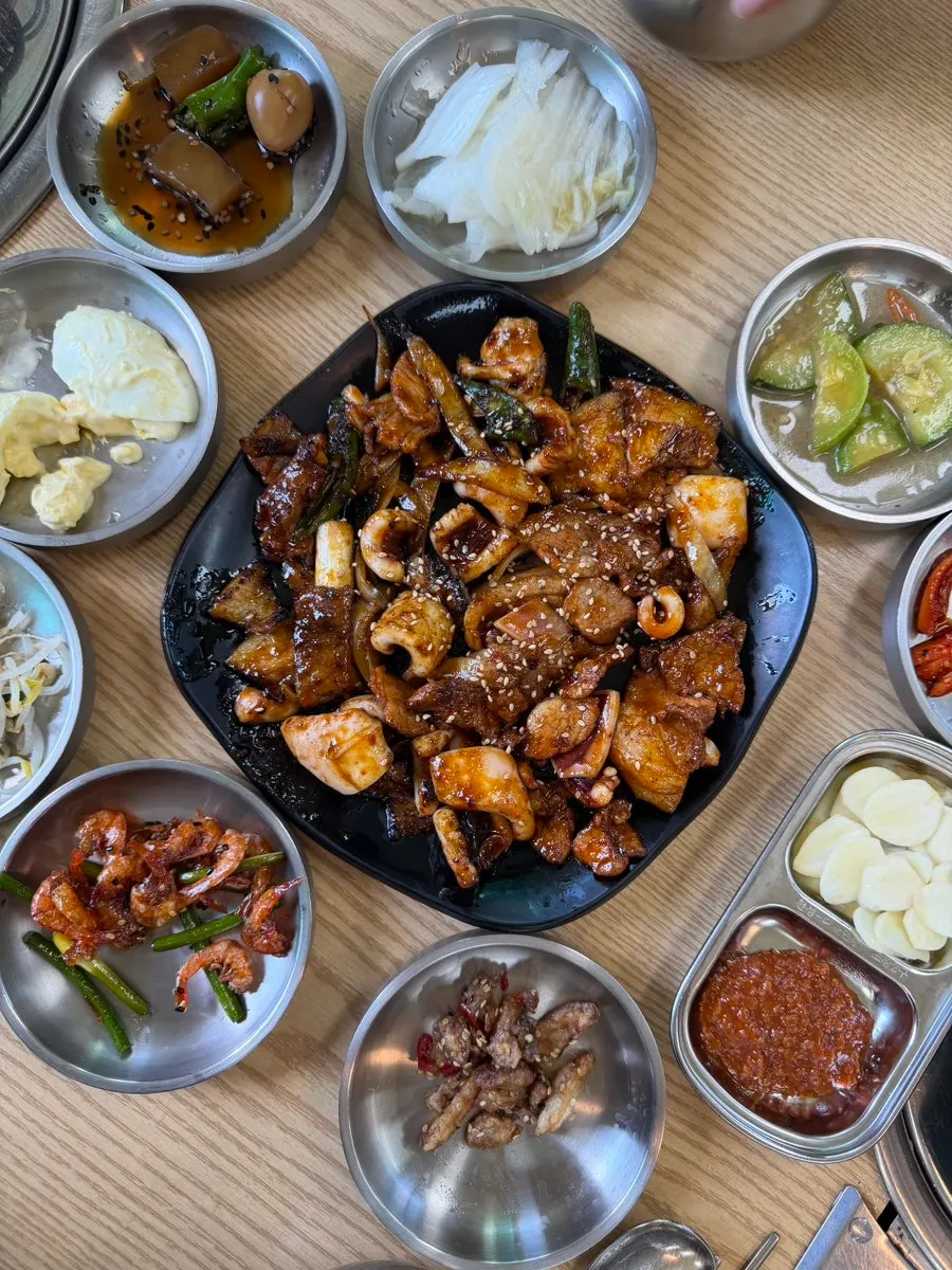 소나무식당 점심 밥상 전체