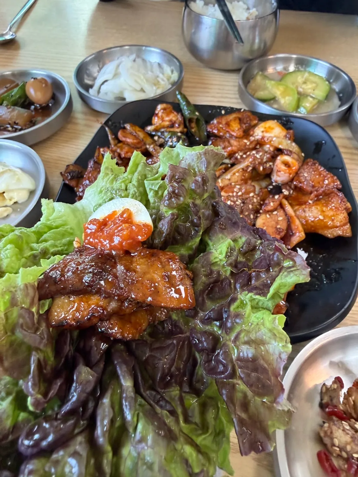 오삼불고기와 골든퀸 수향미 쌀밥 한 상