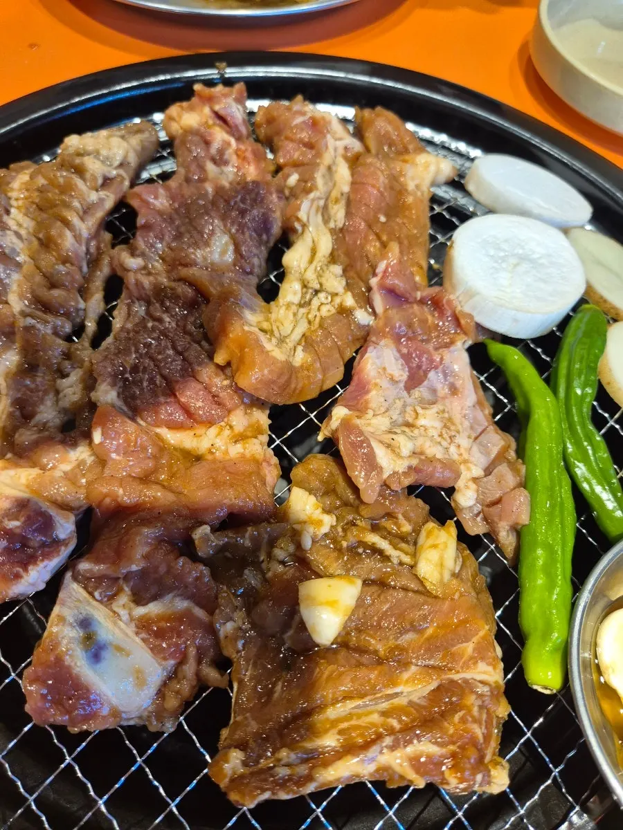 A fully grilled piece of marinated ribs