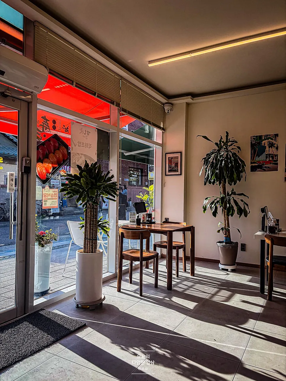 Stylishly decorated interior of Sushi Hwa