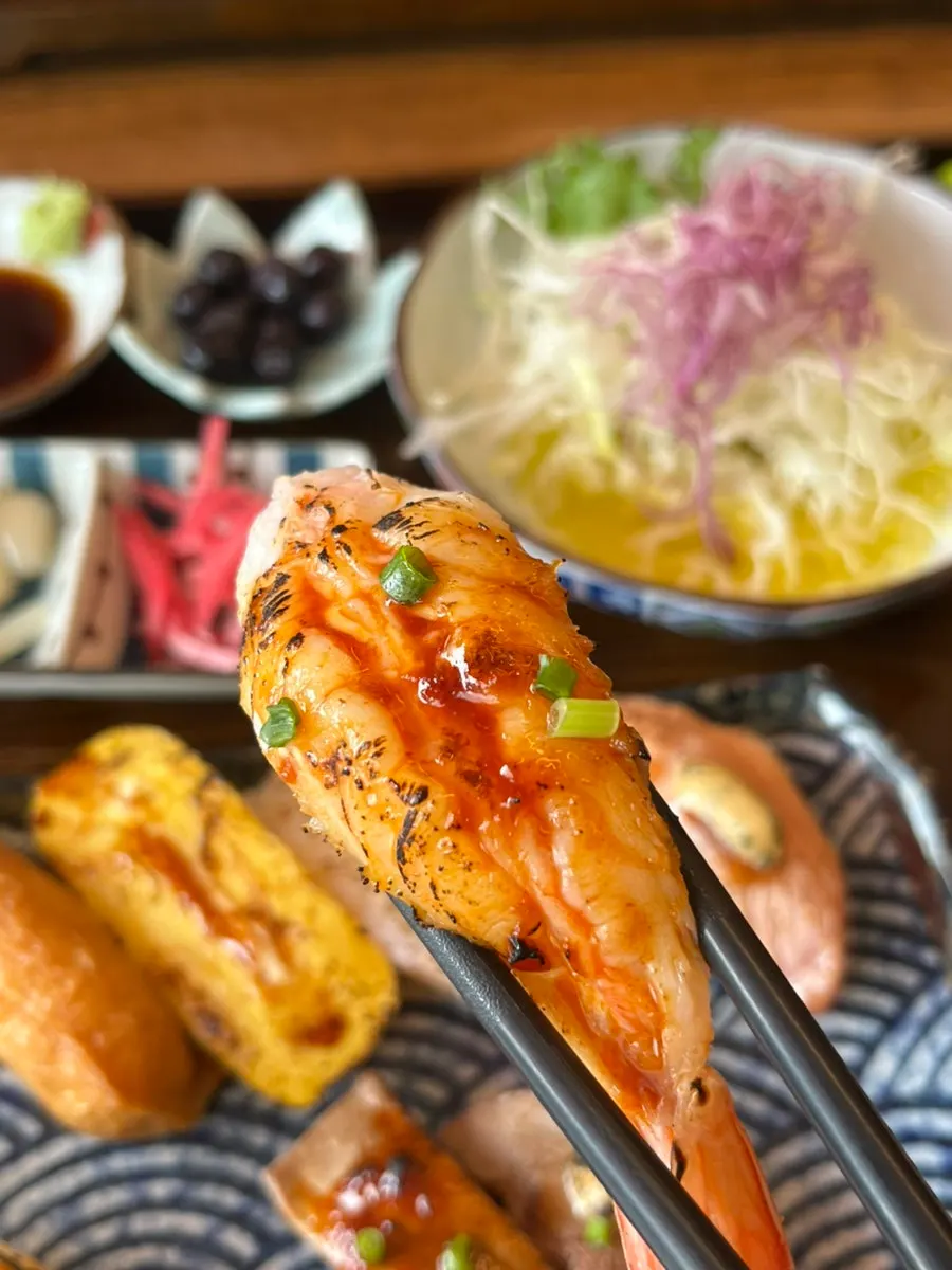 와규 초밥 클로즈업