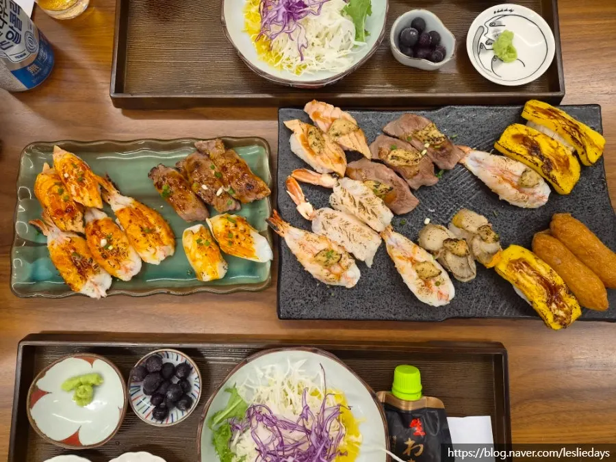 A plate of sushi at Sushi Hwa in Gimhae's Bongridan-gil