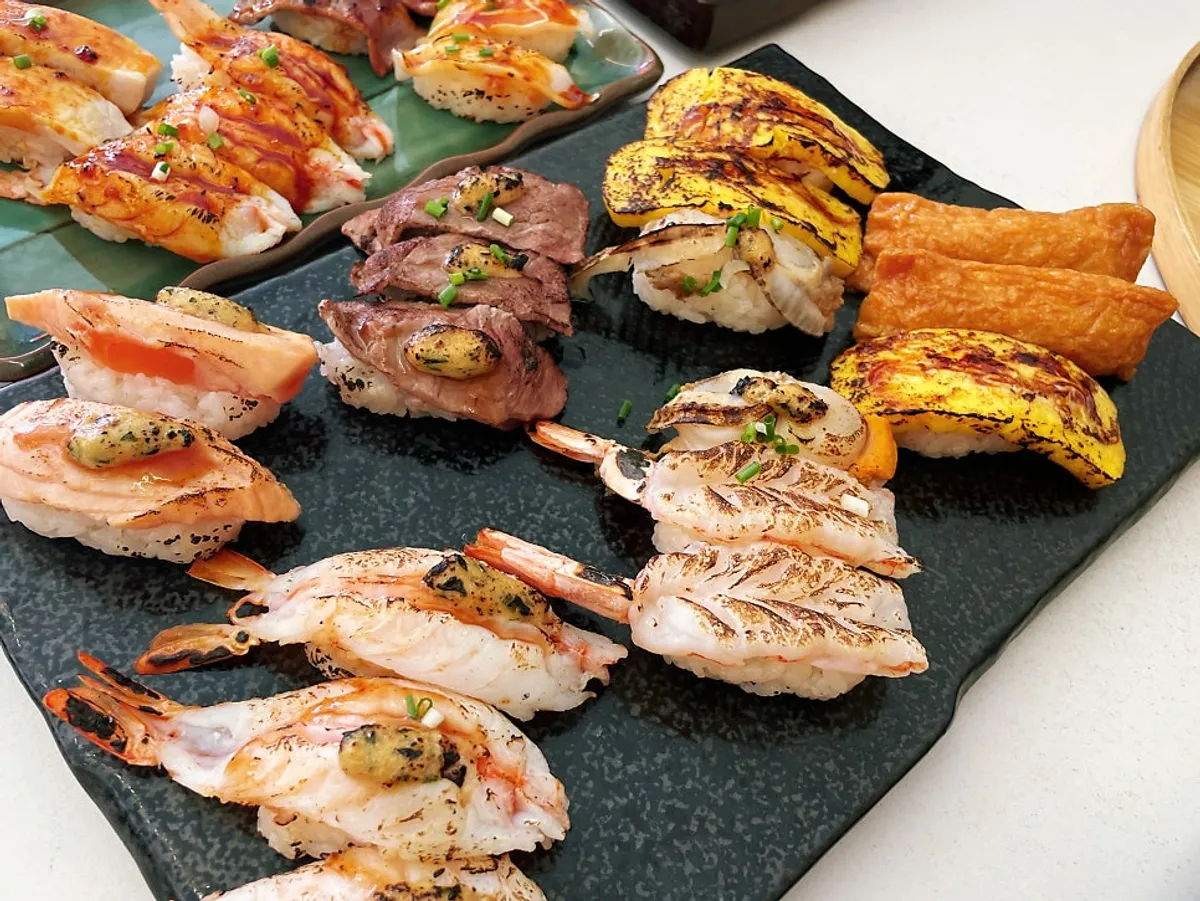 Signature flame-seared sushi at Sushi Hwa on Gimhae's Bongridan-gil