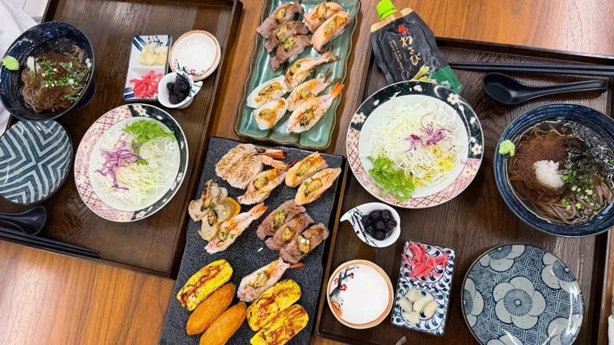 스시화 불초밥세트 한 상 차림