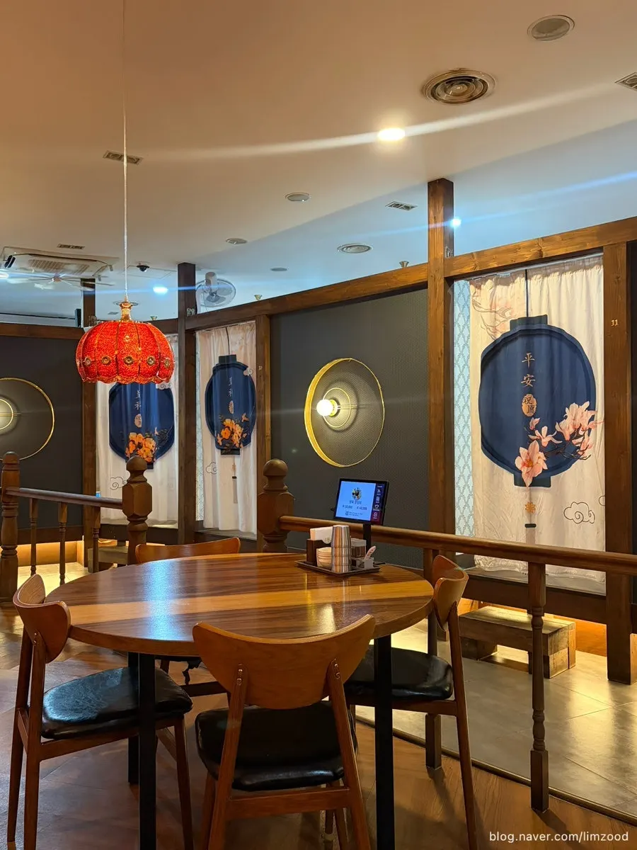 View of the hall tables at Dongbaek